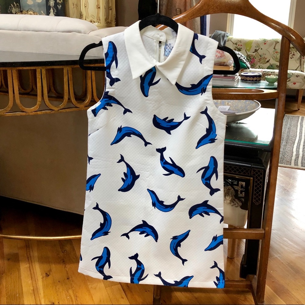 Pixie market dolphin print dress Sz S